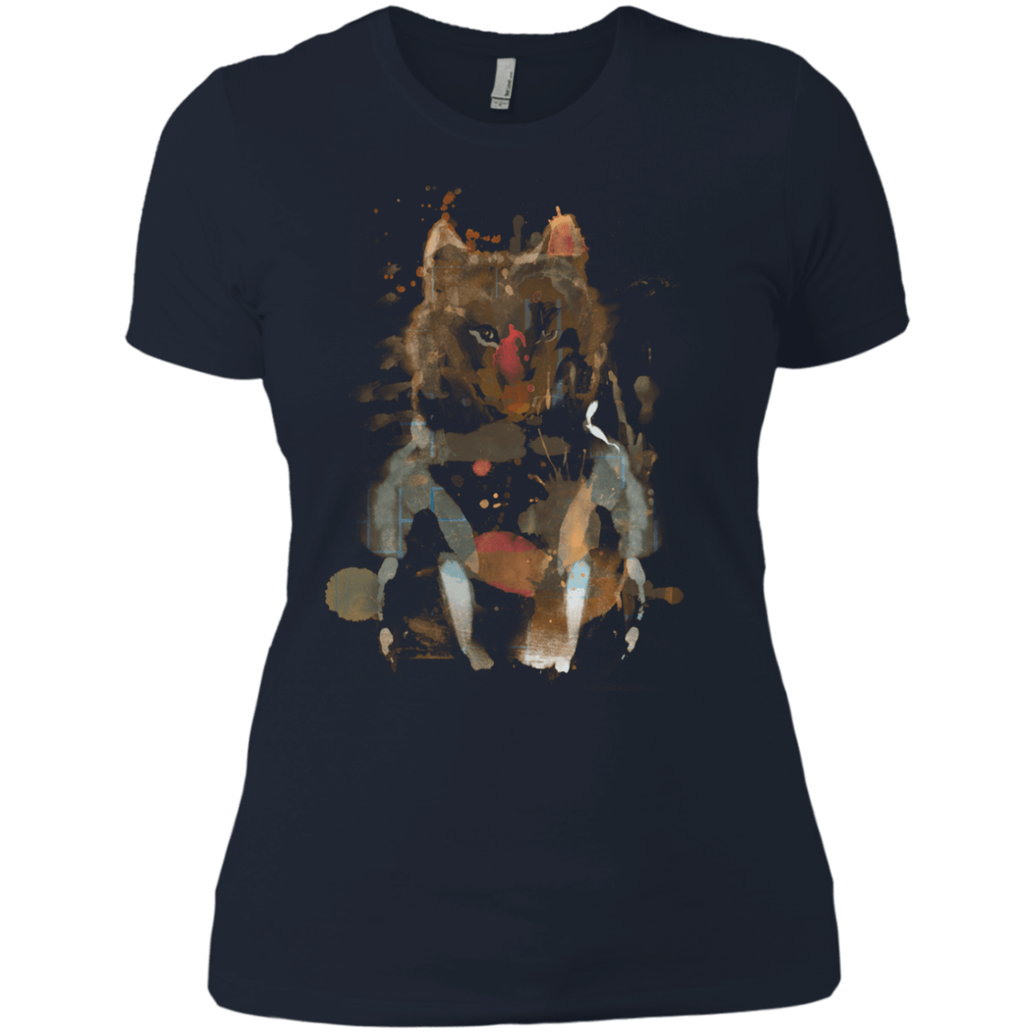 T-Shirts Midnight Navy / X-Small Little Foxy Watercolor Women's Premium T-Shirt
