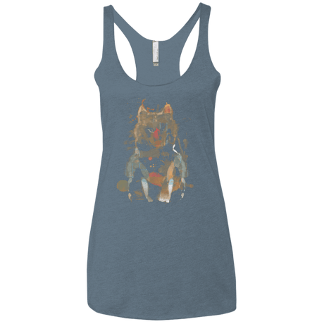 T-Shirts Indigo / X-Small Little Foxy Watercolor Women's Triblend Racerback Tank
