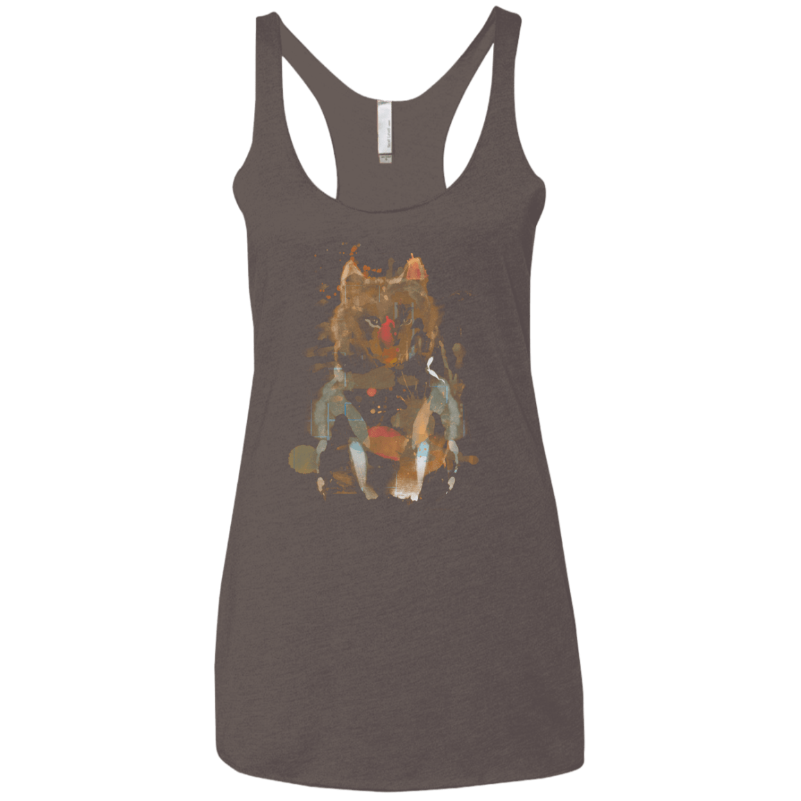 T-Shirts Macchiato / X-Small Little Foxy Watercolor Women's Triblend Racerback Tank