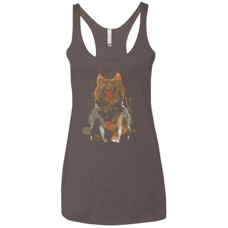 T-Shirts Macchiato / X-Small Little Foxy Watercolor Women's Triblend Racerback Tank