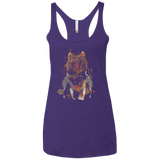 T-Shirts Purple Rush / X-Small Little Foxy Watercolor Women's Triblend Racerback Tank