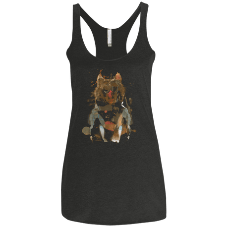 T-Shirts Vintage Black / X-Small Little Foxy Watercolor Women's Triblend Racerback Tank