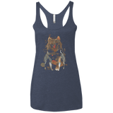 T-Shirts Vintage Navy / X-Small Little Foxy Watercolor Women's Triblend Racerback Tank