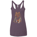 T-Shirts Vintage Purple / X-Small Little Foxy Watercolor Women's Triblend Racerback Tank