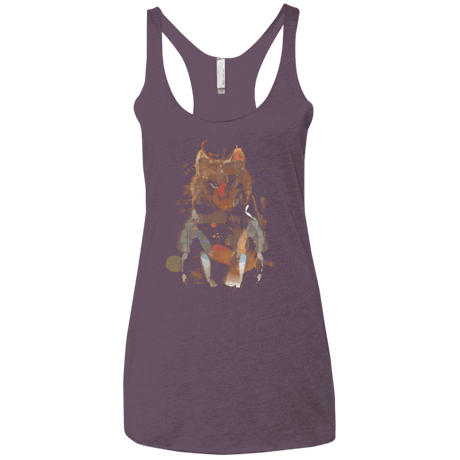 T-Shirts Vintage Purple / X-Small Little Foxy Watercolor Women's Triblend Racerback Tank