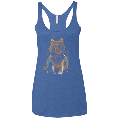 T-Shirts Vintage Royal / X-Small Little Foxy Watercolor Women's Triblend Racerback Tank