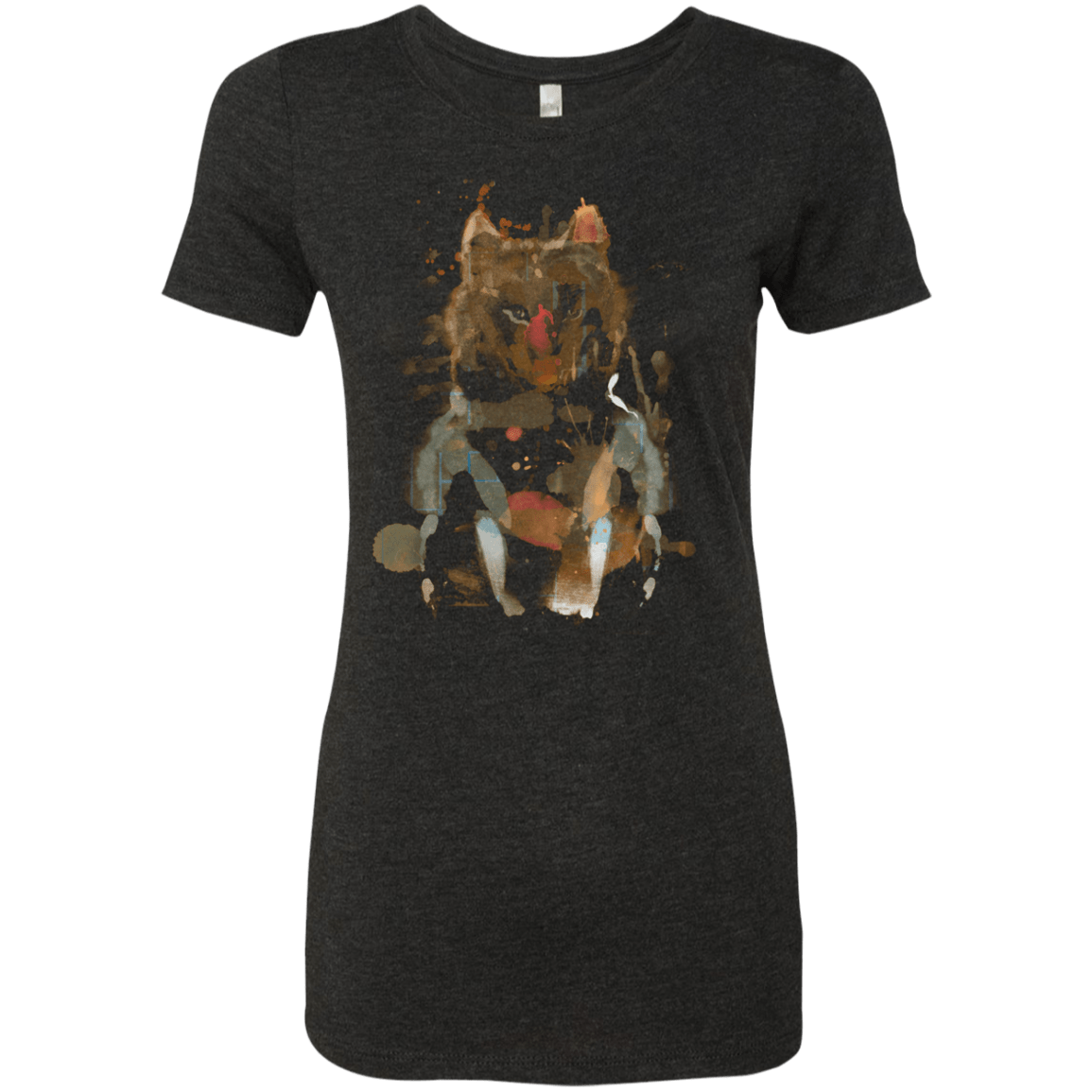 T-Shirts Vintage Black / S Little Foxy Watercolor Women's Triblend T-Shirt