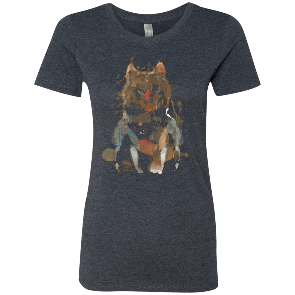 T-Shirts Vintage Navy / S Little Foxy Watercolor Women's Triblend T-Shirt