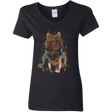T-Shirts Black / S Little Foxy Watercolor Women's V-Neck T-Shirt
