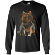 T-Shirts Black / YS Little Foxy Watercolor Youth Long Sleeve T-Shirt