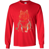 T-Shirts Red / YS Little Foxy Watercolor Youth Long Sleeve T-Shirt