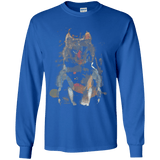 T-Shirts Royal / YS Little Foxy Watercolor Youth Long Sleeve T-Shirt