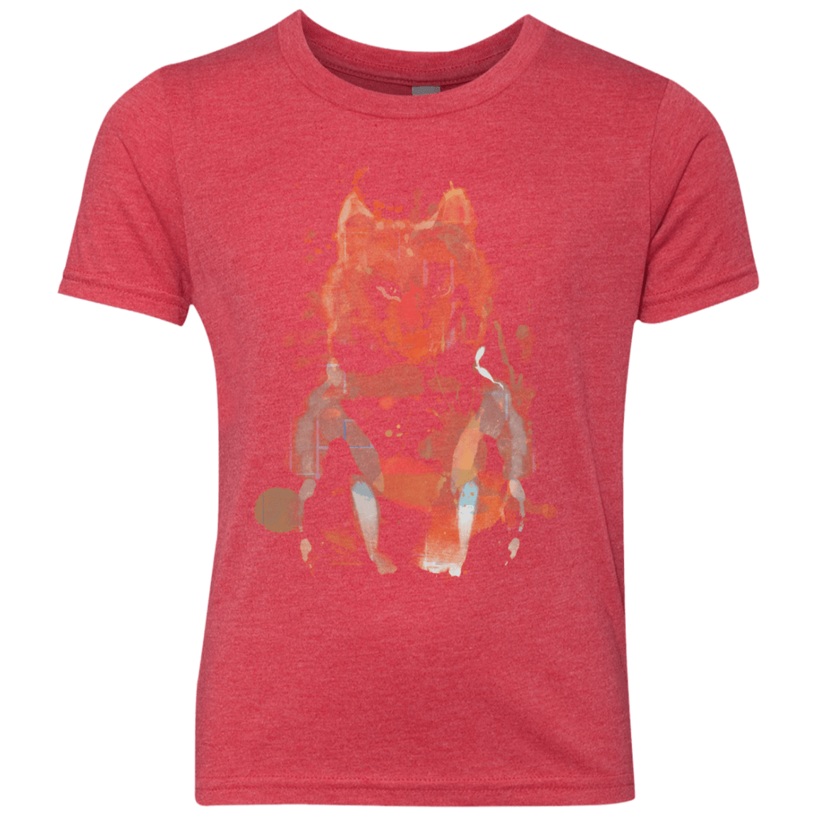 T-Shirts Vintage Red / YXS Little Foxy Watercolor Youth Triblend T-Shirt