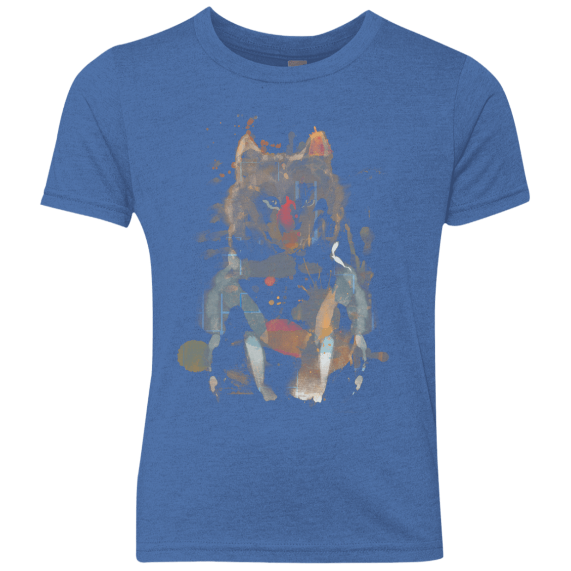 T-Shirts Vintage Royal / YXS Little Foxy Watercolor Youth Triblend T-Shirt