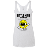 T-Shirts Heather White / X-Small Little Miss Adventure Women's Triblend Racerback Tank