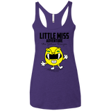 T-Shirts Purple / X-Small Little Miss Adventure Women's Triblend Racerback Tank