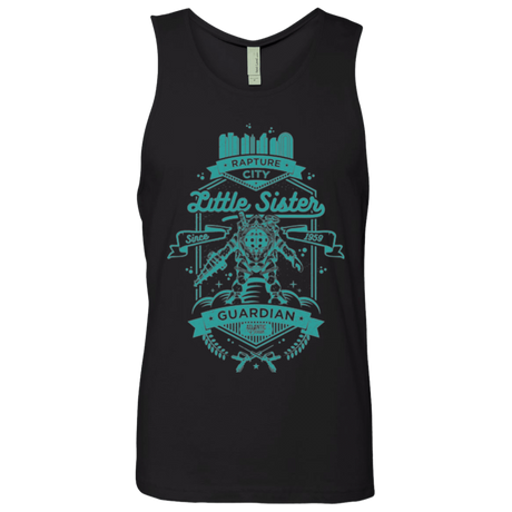 T-Shirts Black / Small Little Sister Protector Men's Premium Tank Top