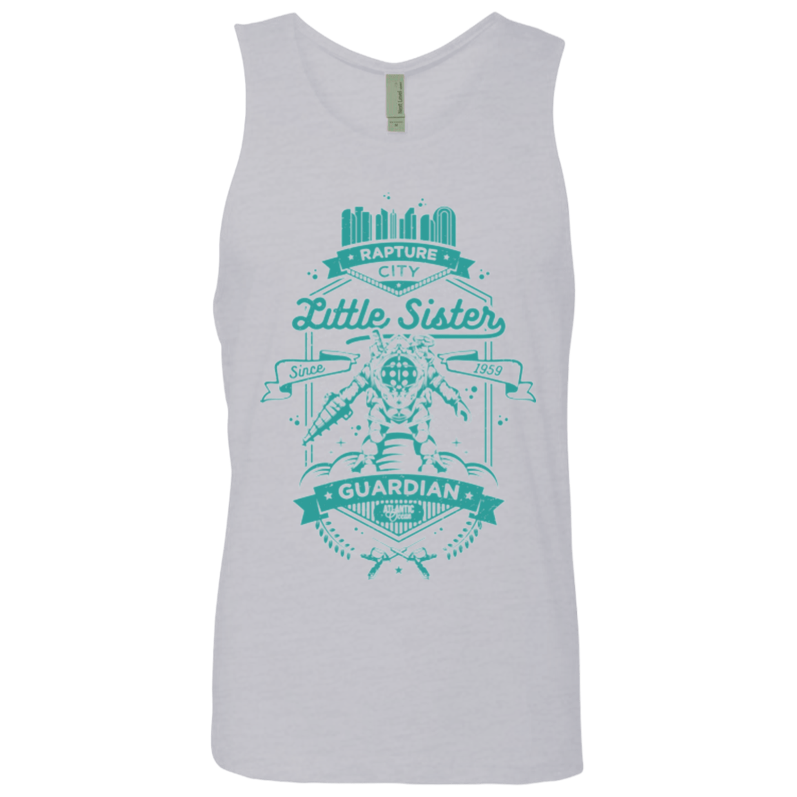 T-Shirts Heather Grey / Small Little Sister Protector Men's Premium Tank Top
