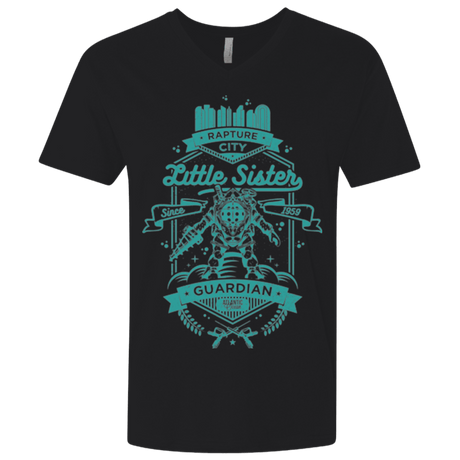 T-Shirts Black / X-Small Little Sister Protector Men's Premium V-Neck