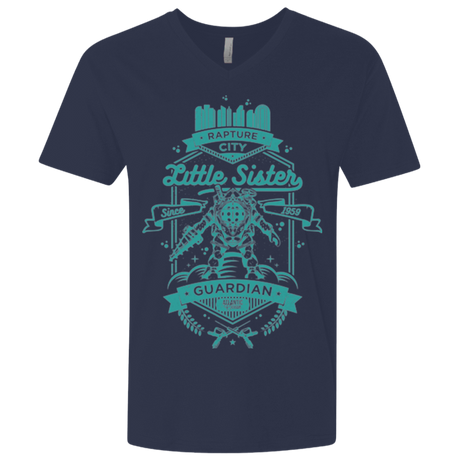 T-Shirts Midnight Navy / X-Small Little Sister Protector Men's Premium V-Neck