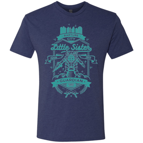 T-Shirts Vintage Navy / Small Little Sister Protector Men's Triblend T-Shirt
