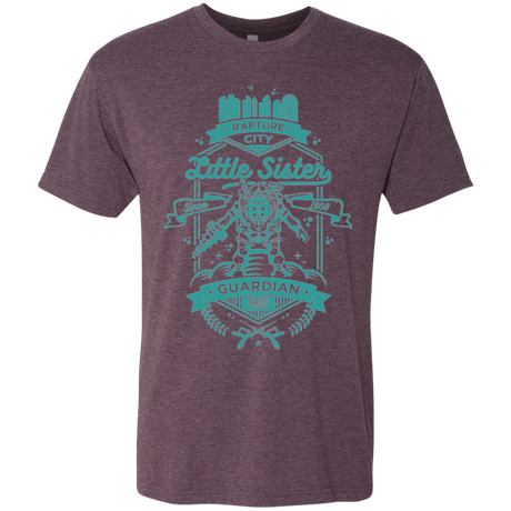 T-Shirts Vintage Purple / Small Little Sister Protector Men's Triblend T-Shirt