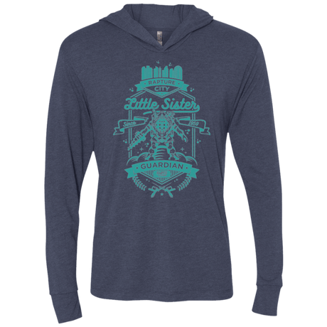 T-Shirts Vintage Navy / X-Small Little Sister Protector Triblend Long Sleeve Hoodie Tee