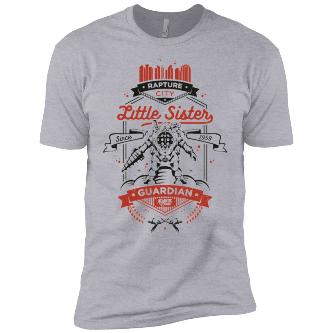 T-Shirts Heather Grey / YXS Little Sister Protector V2 Boys Premium T-Shirt