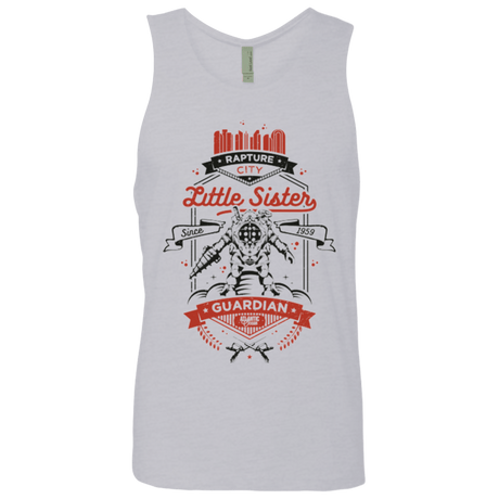 T-Shirts Heather Grey / Small Little Sister Protector V2 Men's Premium Tank Top