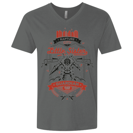 T-Shirts Heavy Metal / X-Small Little Sister Protector V2 Men's Premium V-Neck