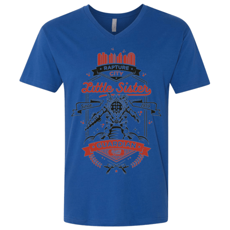 T-Shirts Royal / X-Small Little Sister Protector V2 Men's Premium V-Neck