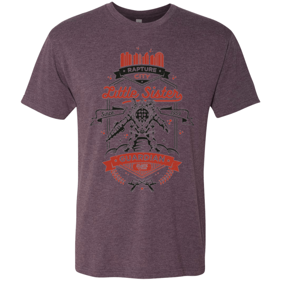 T-Shirts Vintage Purple / Small Little Sister Protector V2 Men's Triblend T-Shirt