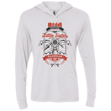 T-Shirts Heather White / X-Small Little Sister Protector V2 Triblend Long Sleeve Hoodie Tee