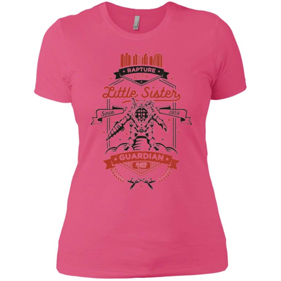 T-Shirts Hot Pink / X-Small Little Sister Protector V2 Women's Premium T-Shirt