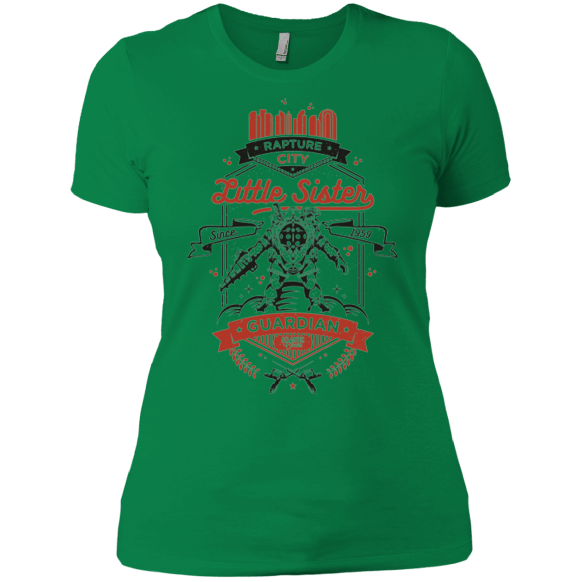 T-Shirts Kelly Green / X-Small Little Sister Protector V2 Women's Premium T-Shirt