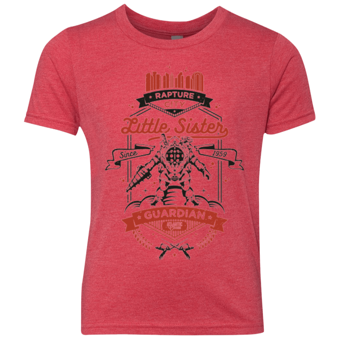 T-Shirts Vintage Red / YXS Little Sister Protector V2 Youth Triblend T-Shirt