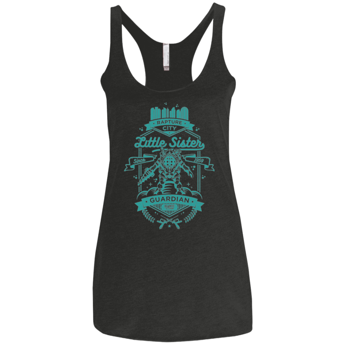 T-Shirts Vintage Black / X-Small Little Sister Protector Women's Triblend Racerback Tank