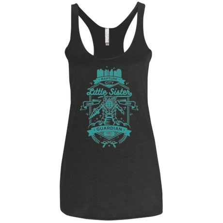 T-Shirts Vintage Black / X-Small Little Sister Protector Women's Triblend Racerback Tank