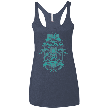 T-Shirts Vintage Navy / X-Small Little Sister Protector Women's Triblend Racerback Tank
