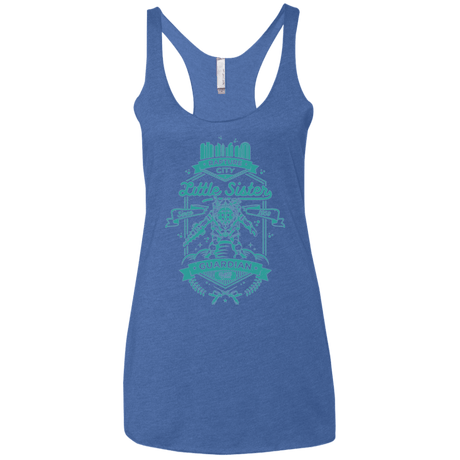 T-Shirts Vintage Royal / X-Small Little Sister Protector Women's Triblend Racerback Tank