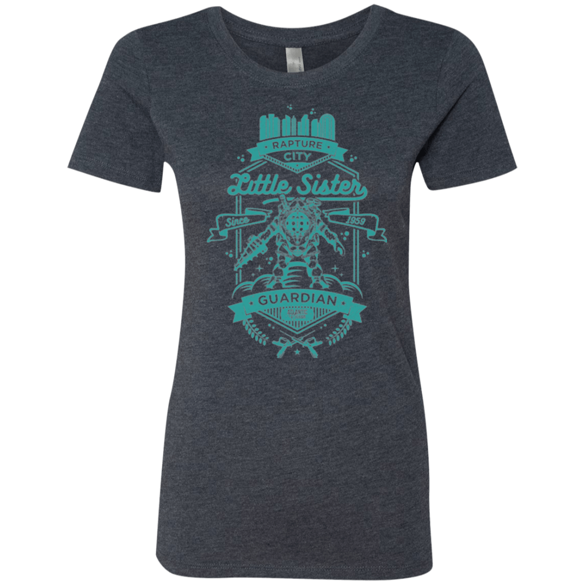 T-Shirts Vintage Navy / Small Little Sister Protector Women's Triblend T-Shirt