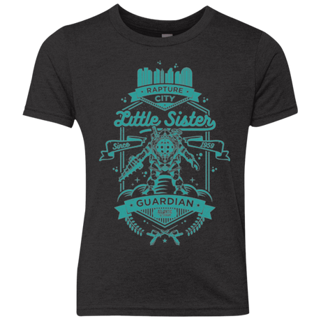 T-Shirts Vintage Black / YXS Little Sister Protector Youth Triblend T-Shirt