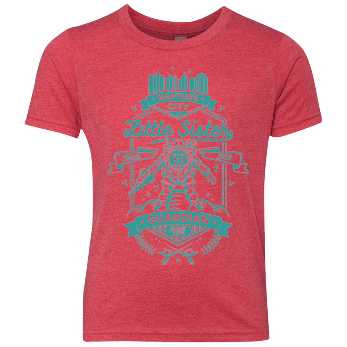 T-Shirts Vintage Red / YXS Little Sister Protector Youth Triblend T-Shirt