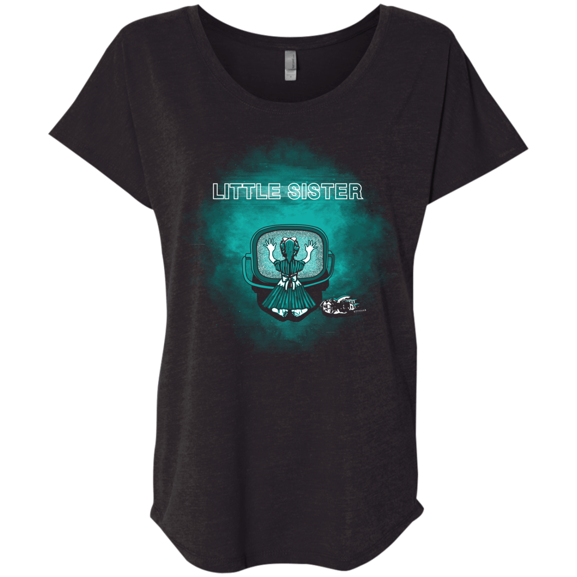 T-Shirts Vintage Black / X-Small Little Sister Triblend Dolman Sleeve