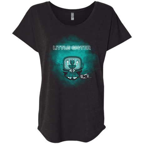 T-Shirts Vintage Black / X-Small Little Sister Triblend Dolman Sleeve