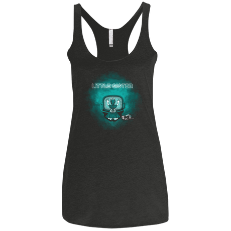 T-Shirts Vintage Black / X-Small Little Sister Women's Triblend Racerback Tank