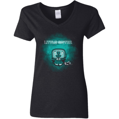 T-Shirts Black / S Little Sister Women's V-Neck T-Shirt