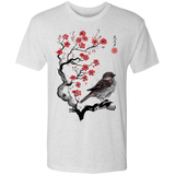 T-Shirts Heather White / S Little Sparrow sumi-e Men's Triblend T-Shirt