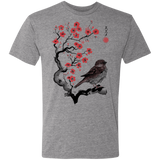 T-Shirts Premium Heather / S Little Sparrow sumi-e Men's Triblend T-Shirt