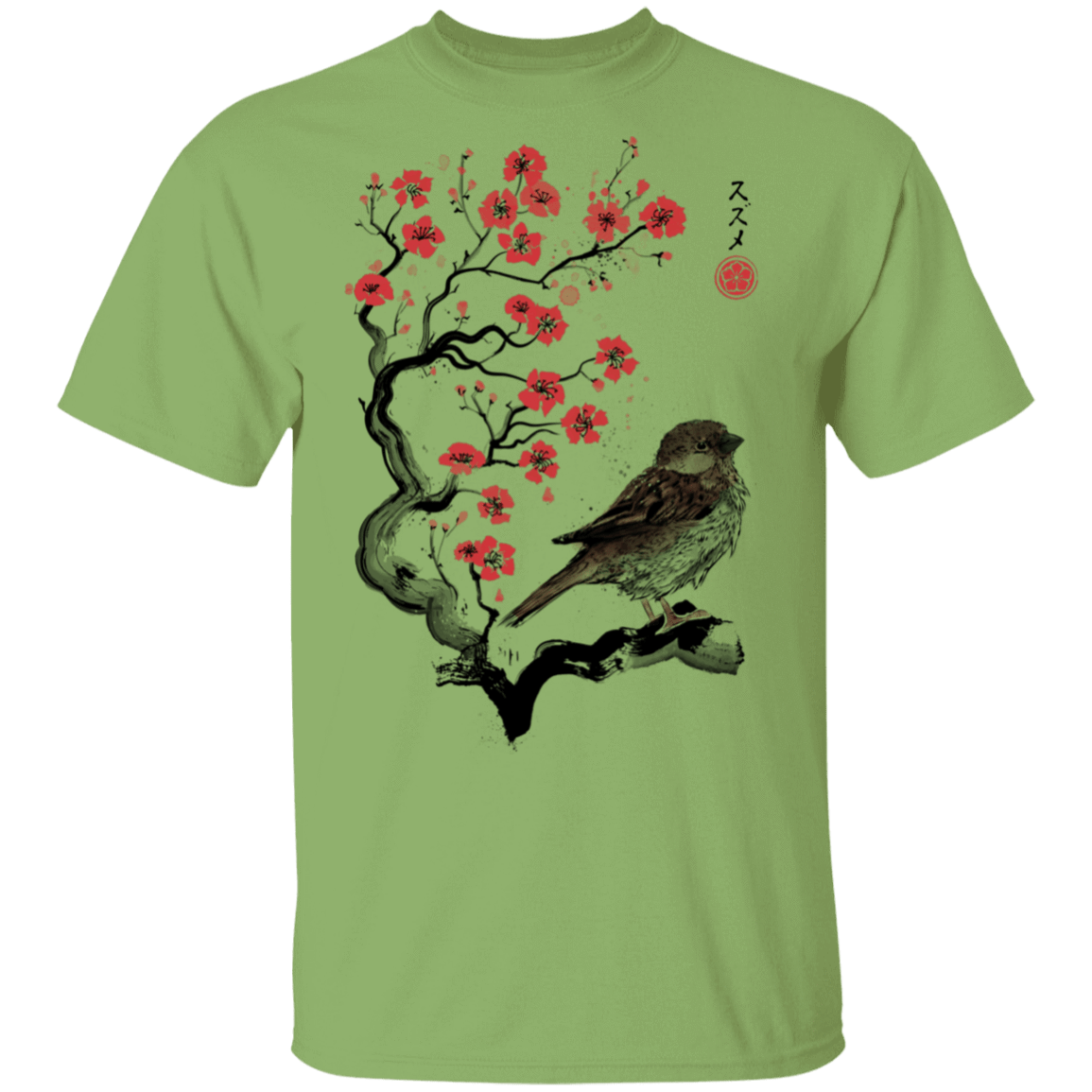 T-Shirts Kiwi / S Little Sparrow sumi-e T-Shirt